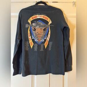Vintage Military Unit Long Sleeve Shirt Charlie Battery 1st BN 31st FA Warpigs S